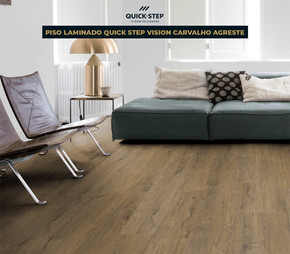 Piso Laminado Quick Step Vision Carvalho Agreste Cx 2,71m2